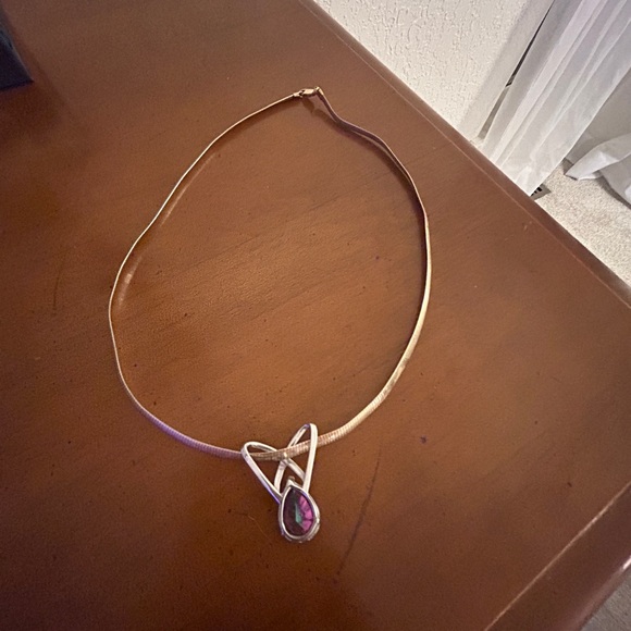 Mystic topaz necklace. Never worn. - Picture 12 of 12